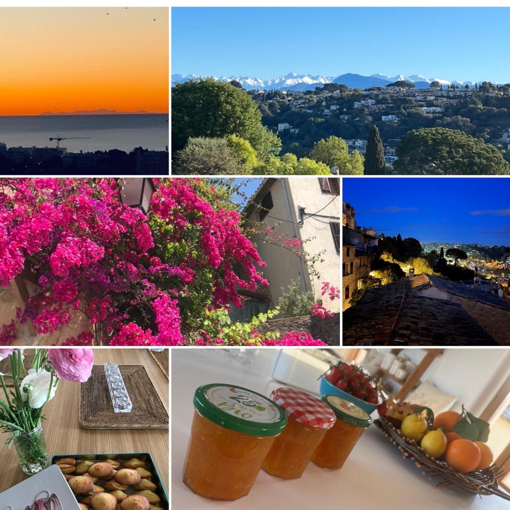 Bed & Breakfast Les Hauts De Cagnes Vue Mer Et Montagne Apartment Екстериор снимка