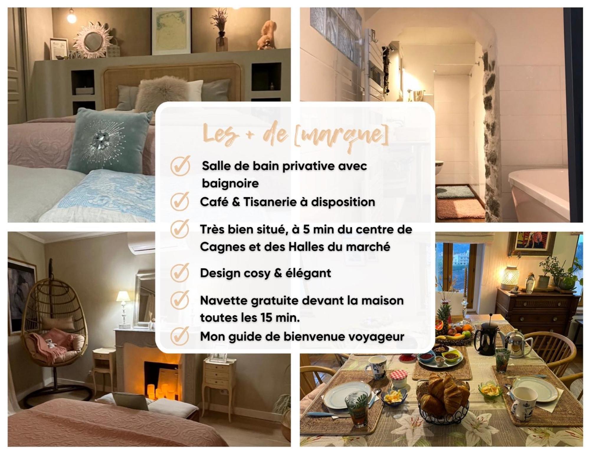 Bed & Breakfast Les Hauts De Cagnes Vue Mer Et Montagne Apartment Екстериор снимка